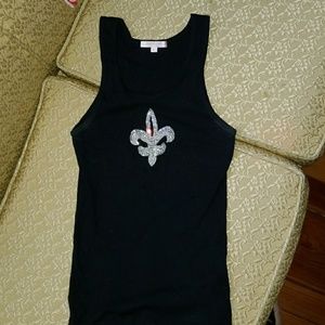 🦄 Heavy Chrystal Fleur De Lis Tank